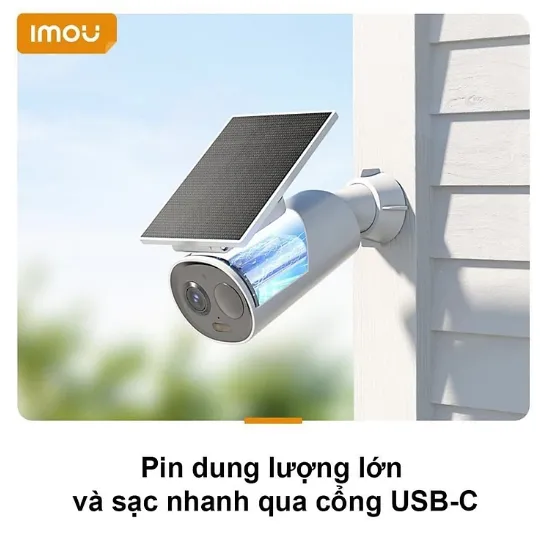 Camera Imou Cell 3C dùng pin tích hợp tấm Solar năng lượng mặt trời | AKIA