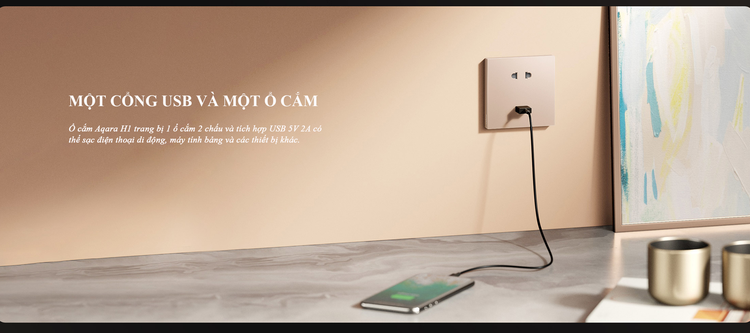 Ổ Cắm Âm Tường Thông Minh Aqara Wall Socket H1 Usb Kiêm Hub 8 Ổ Cắm Âm Tường Thông Minh Aqara Wall Socket H1 Usb Kiêm Hub