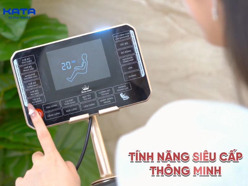 Ghe-Massage-Kata-Mc04-12 Bảng Điều Khiển Cảm Ứng Và Tính Năng Điều Khiển Giọng Nói Bằng Tiếng Việt Của Kata Mc04