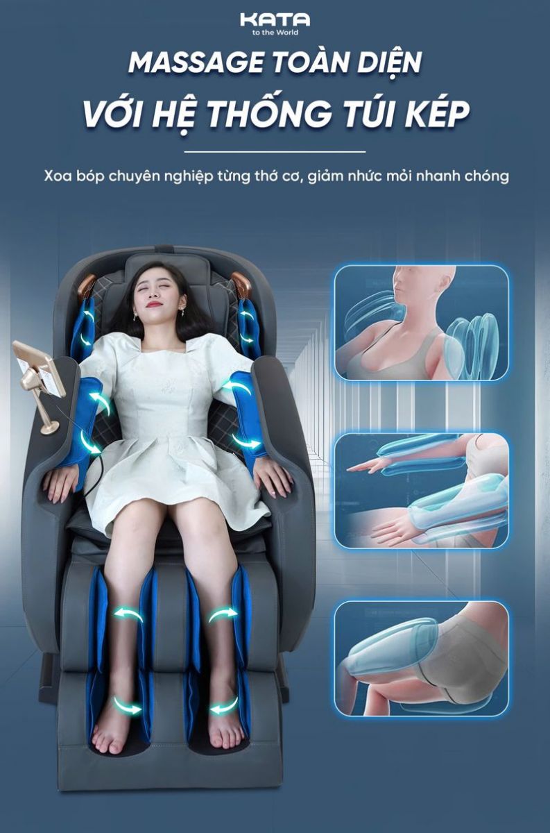 Ghe-Massage-Kata-Mc04-9 Kata Mc04 Chăm Sóc Toàn Diện Cơ Thể Với Hệ Thống Túi Khí Kép Toàn Thân