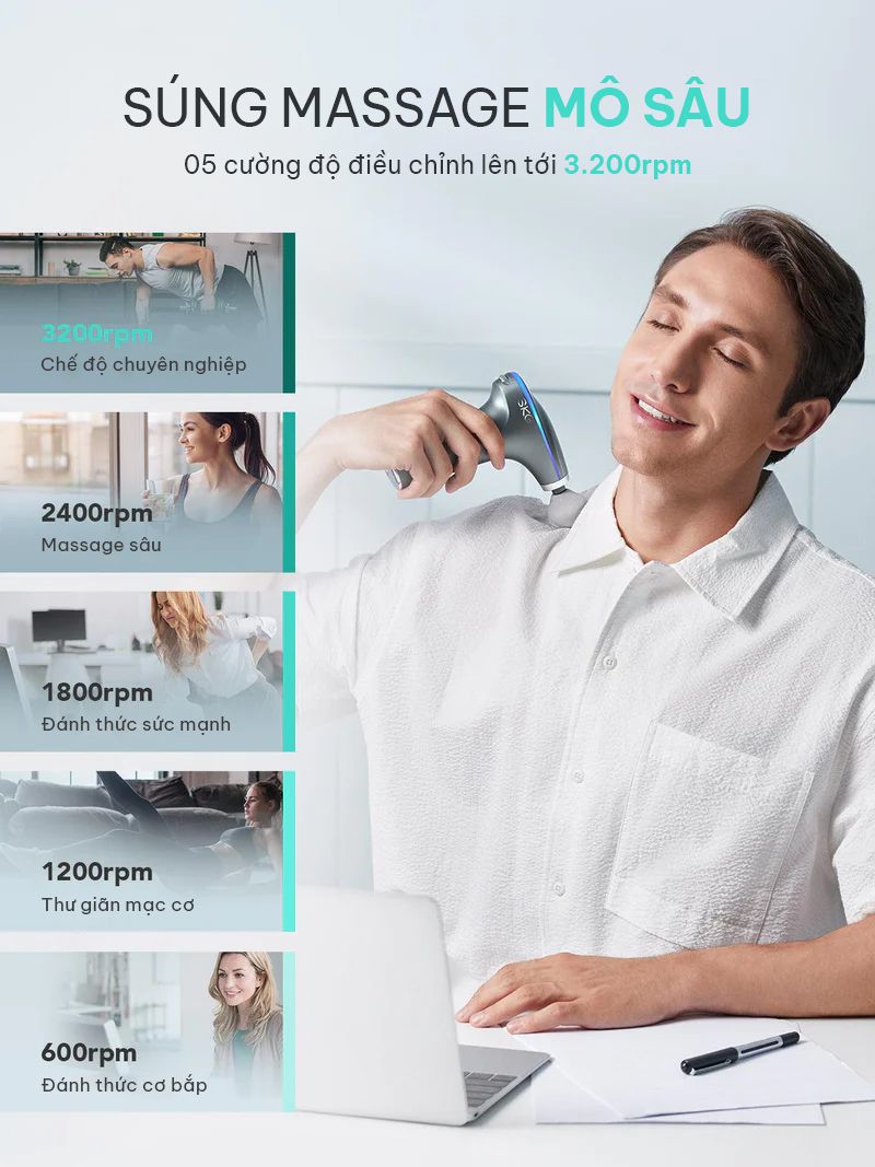 Sung-Massage-Skg-F7-E-01 Vì Sao Nên Chọn Súng Massage Skg F7-E?