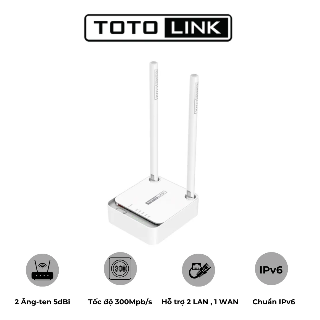 Wi-Fi Totolink N200RE_V5 chuẩn N 300Mbps | AKIA