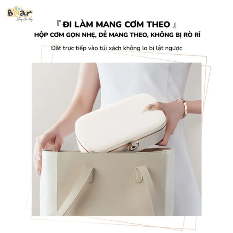 Hộp cơm điện Bear SB-HC09L – Màu kem | AKIA