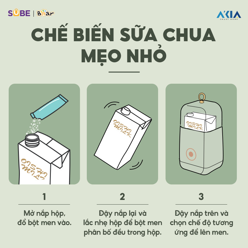 Máy Làm Sữa Chua Bear Sb-Sc12C - Xanh Lá 19 Máy Làm Sữa Chua Bear Sb-Sc12C - Xanh Lá