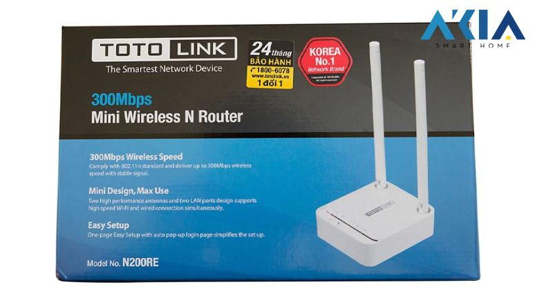 Wi-Fi Totolink N200Re_V5 Chuẩn N 300Mbps 7 Wi-Fi Totolink N200Re_V5 Chuẩn N 300Mbps
