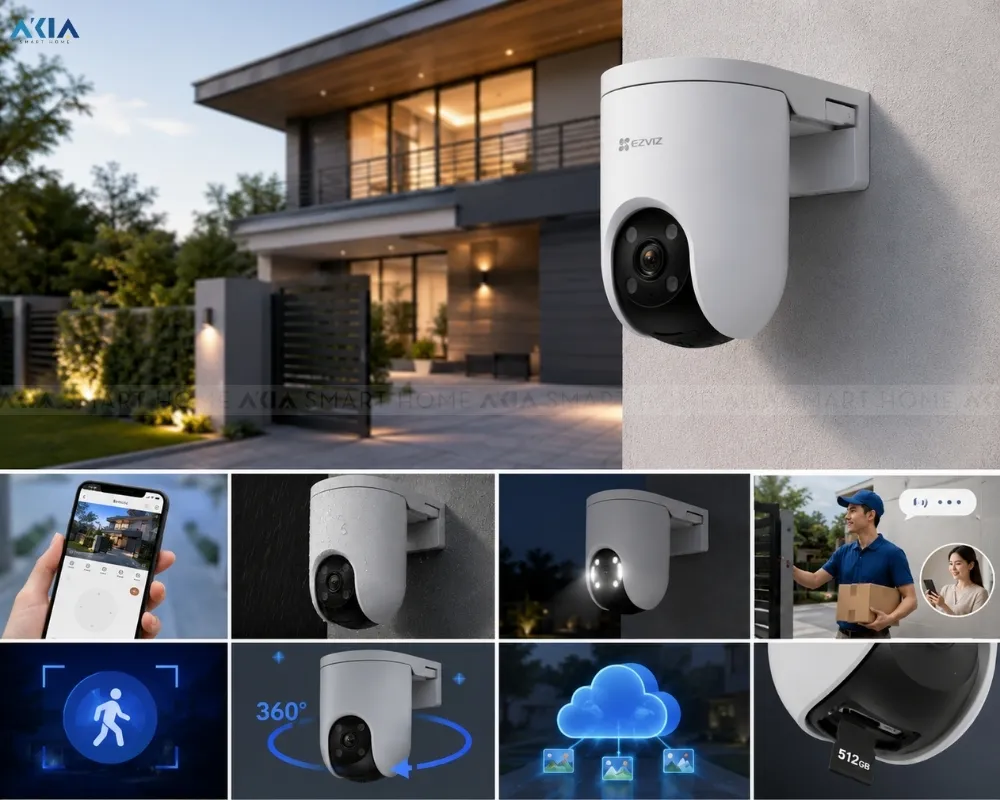 Camera Wifi Ngoài Trời Ezviz H8C Pro 2K (3Mp) 18 Camera Wifi Ngoài Trời Ezviz H8C Pro 2K (3Mp) - Akia Smart Home