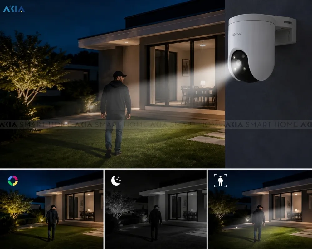 Camera Wifi Ngoài Trời Ezviz H8C Pro 2K (3Mp) 12 Camera Wifi Ngoài Trời Ezviz H8C Pro 2K (3Mp) - Akia Smart Home