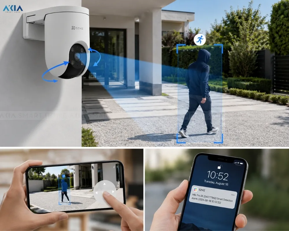 Camera Wifi Ngoài Trời Ezviz H8C Pro 2K (3Mp) 13 Camera Wifi Ngoài Trời Ezviz H8C Pro 2K (3Mp) - Akia Smart Home