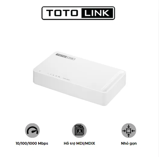 Switch 5 cổng Gigabit Totolink S505G | AKIA