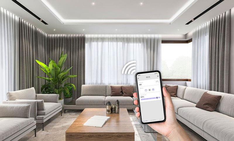 Akia - Dịch Vụ Thi Công Lắp Đặt Nhà Thông Minh Tại Đồng Nai 32 Hệ Thống Rèm Cửa Có Thể Được Điều Chỉnh Tự Động Theo Lịch Trình Của Bạn