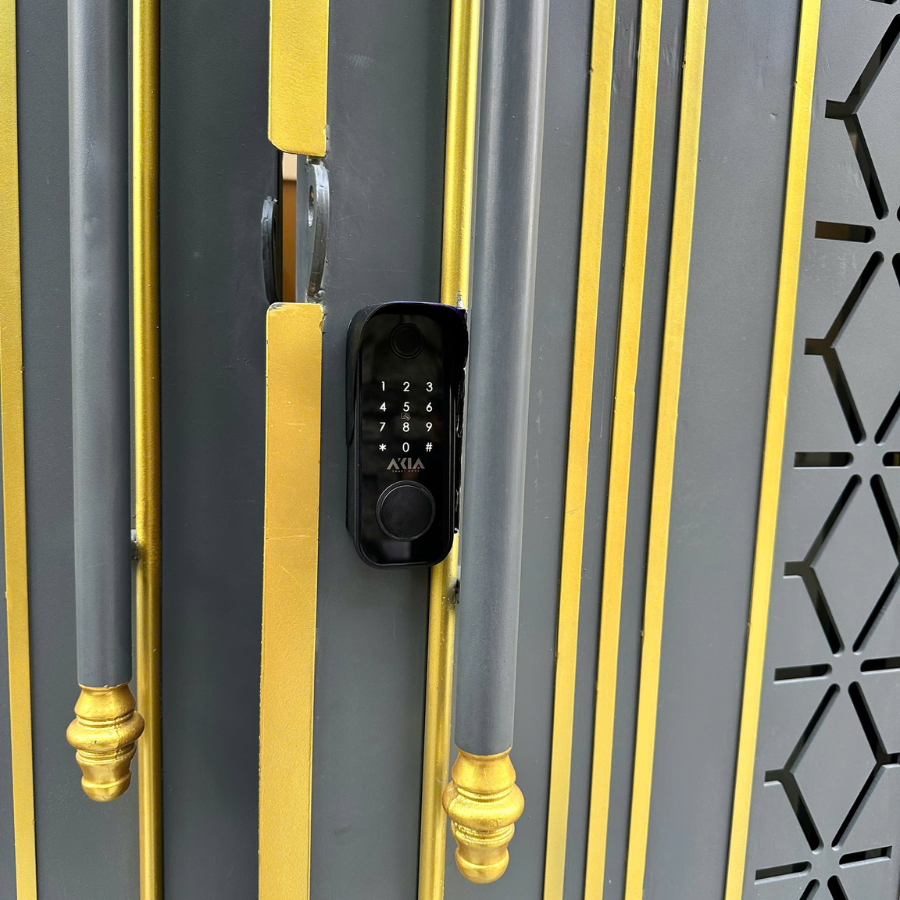 Khóa Cổng Vân Tay Thông Minh Akia N1 Chống Nước 43 Khóa Akia N1