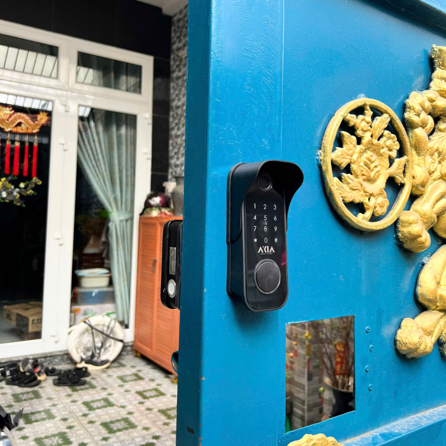 Khóa Cổng Vân Tay Thông Minh Akia N1 Chống Nước 44 Khóa Akia N1