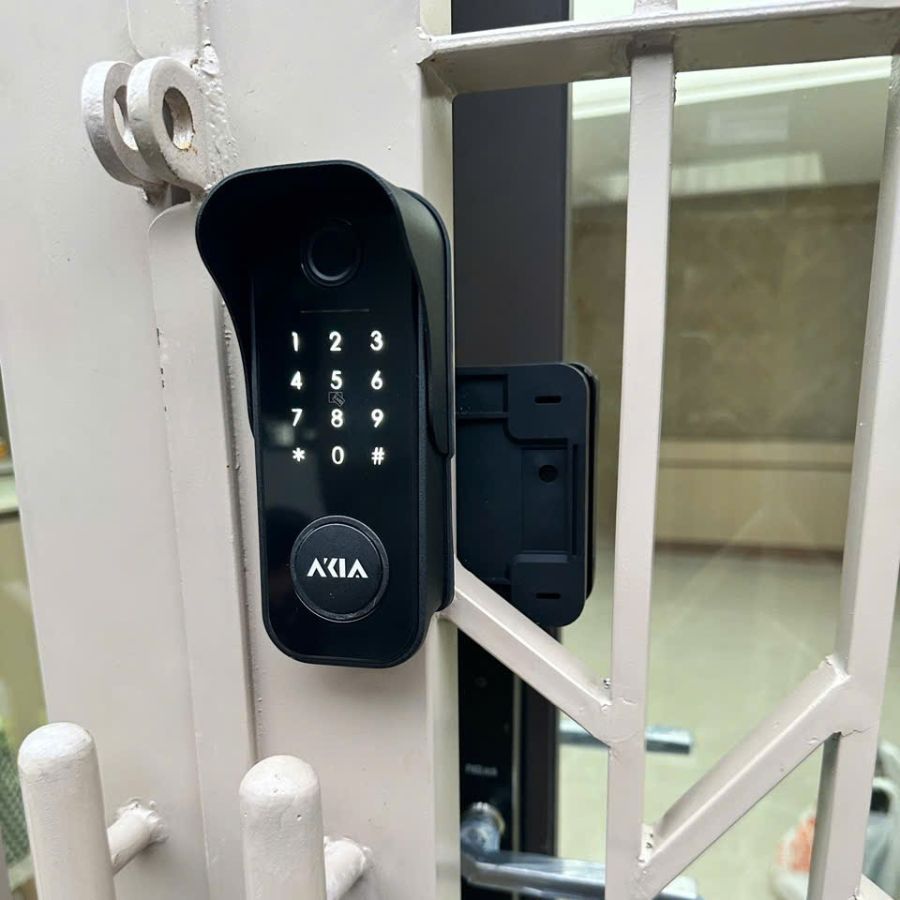 Khóa Cổng Vân Tay Thông Minh Akia N1 Chống Nước 47 Khóa Akia N1