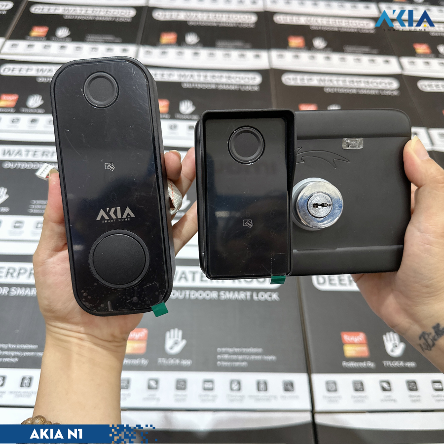 Khóa Cổng Vân Tay Thông Minh Akia N1 Chống Nước 34 Akia N1