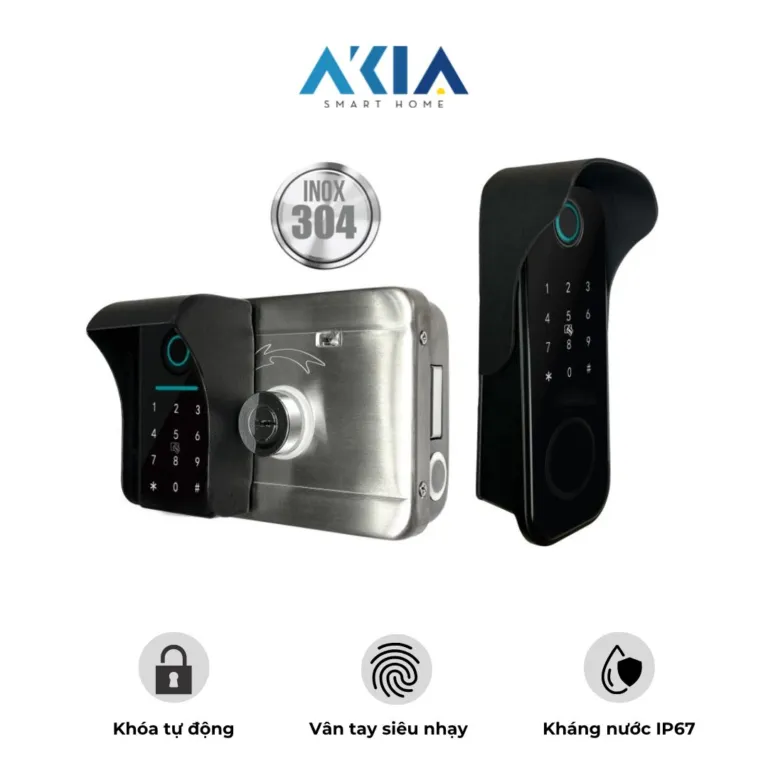 Khóa cổng vân tay thông minh AKIA N1 chống nước | AKIA