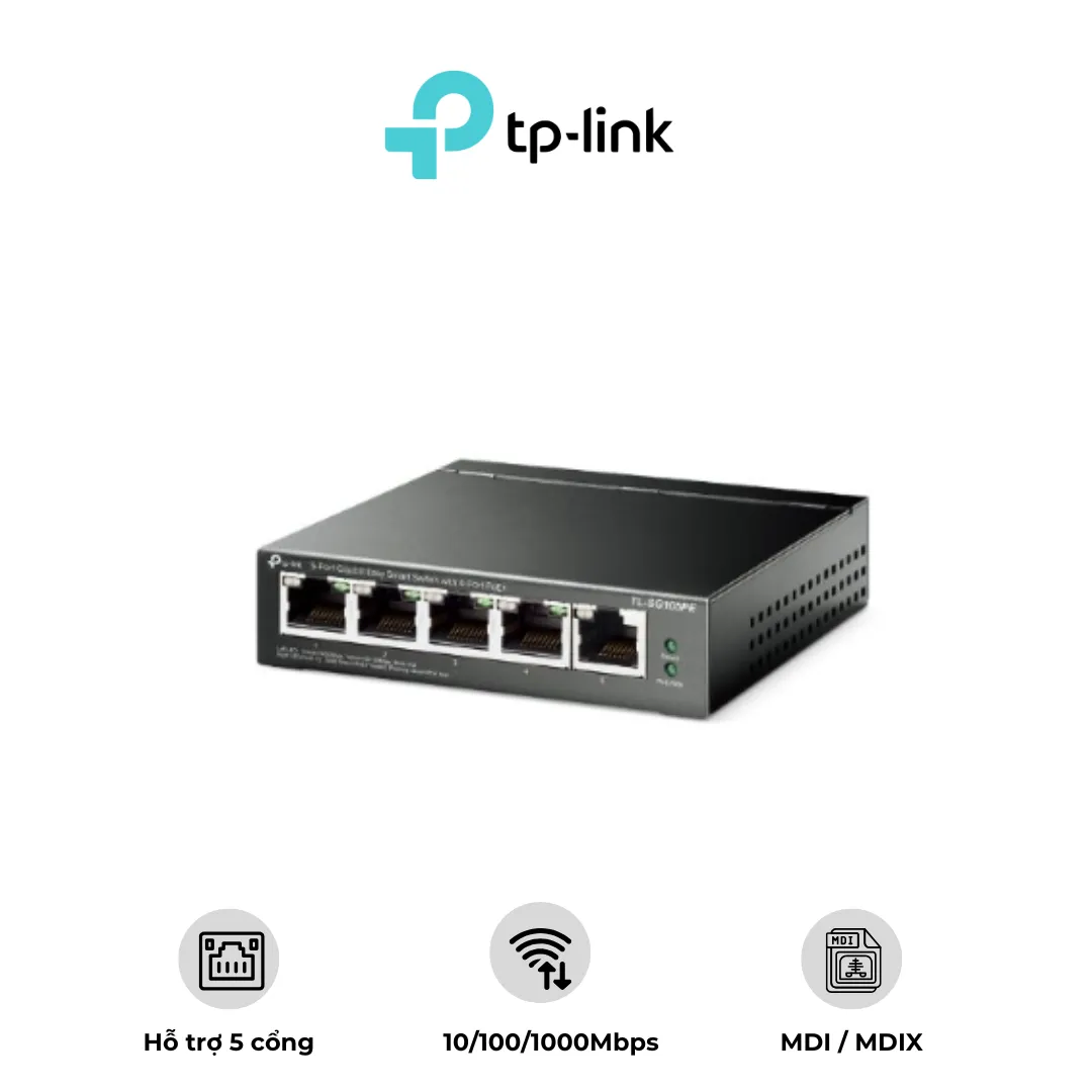 Switch 5 cổng Gigabit TP-LINK TL-SG105PE | AKIA