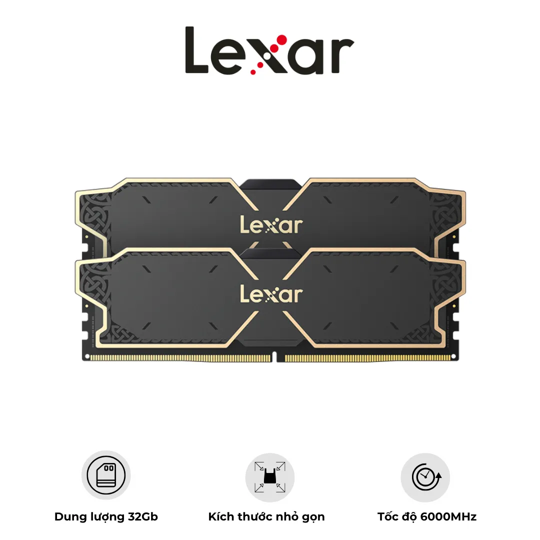 Bộ nhớ Ram desktop Lexar Thor DDR5 32G (2x16GB) 6000 | AKIA