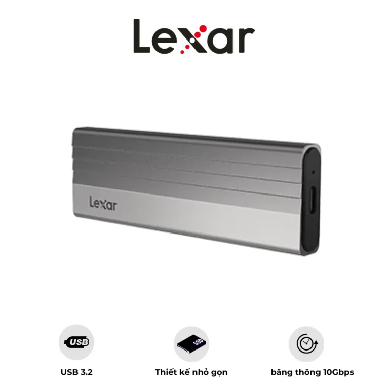 Box ổ cứng SSD Lexar E300 M.2 Nvme Enclosure hỗ trợ USB 3.2 Gen 2 | AKIA