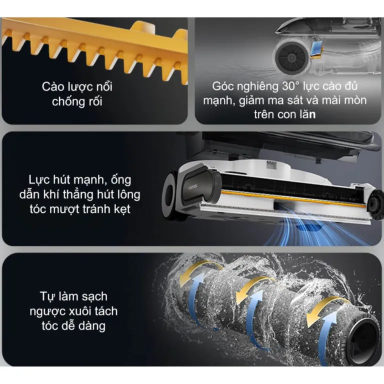 Máy lau nhà Roborock F25 ACE – Công nghệ JawScrapers™ – Tự làm sạch và sấy khô | AKIA