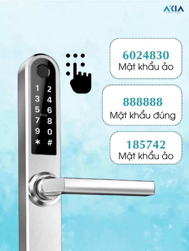 Khóa Thông Minh Cửa Nhôm Xingfa Akia Sl210