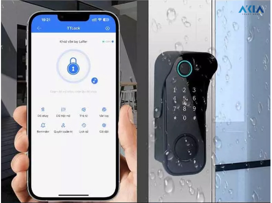 Khóa Cổng Vân Tay Thông Minh Akia N1 Chống Nước 39 Khóa Cổng Vân Tay Thông Minh Akia N1 Chống Nước