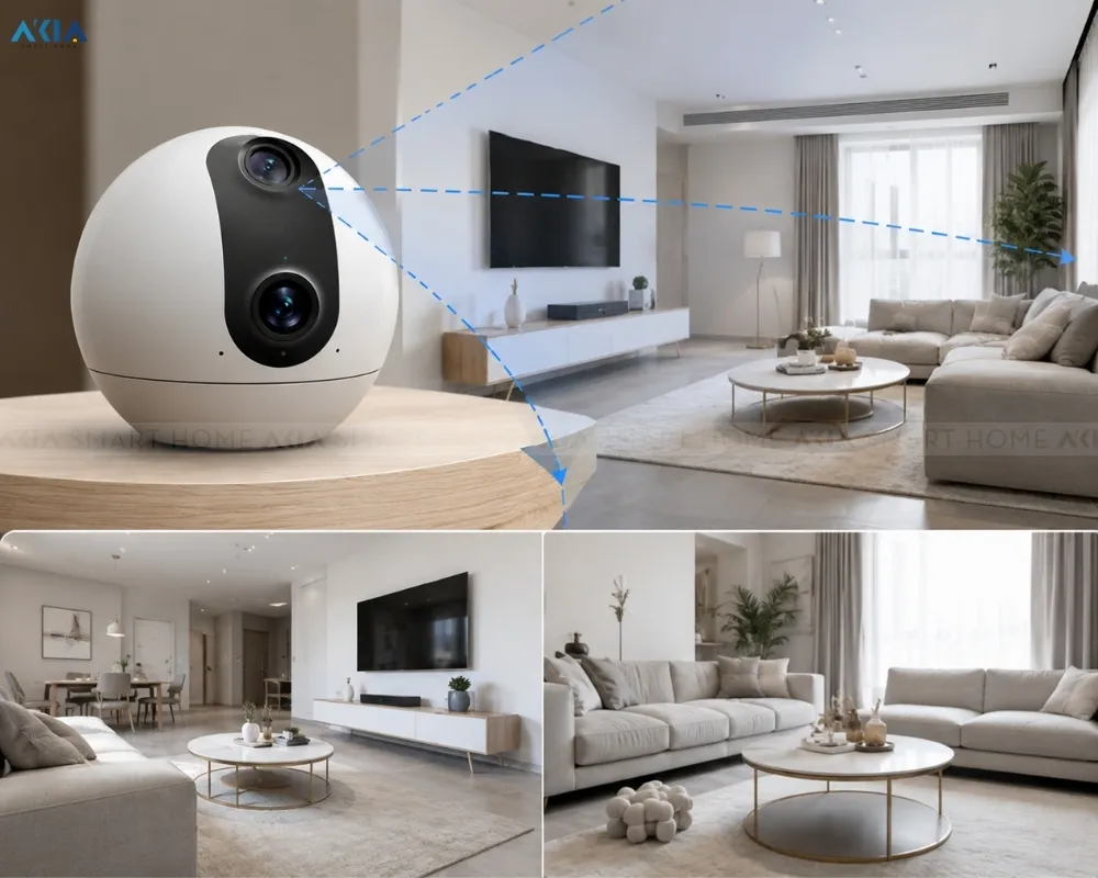 Camera Wifi Trong Nhà 2 Mắt Ezviz C60P Dual 2K 3Mp 11 Camera Trong Nhà Ezviz C60P Dual Mix 2K – Góc Nhìn Dọc 96° – Quay Ngang 340° - Akia Smart Home