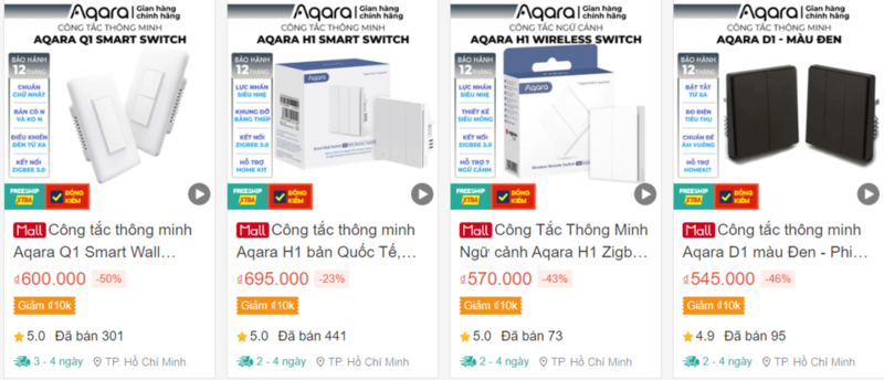 3+ Lợi Ích Khi Lắp Công Tắc Thông Minh Aqara: Bước Đột Phá Công Nghệ Cho Không Gian Sống Hiện Đại 13 Công Tắc Aqara Có Giá Thành Khá Hợp Lý, Khoảng 500.000 - 700.000 Vnđ Tùy Sản Phẩm