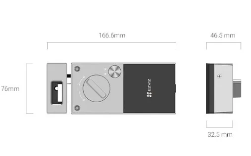 Khóa cửa thông minh EZVIZ DL03 Pro – Hỗ trợ mở khóa bằng vân tay, mật khẩu, thẻ từ và ứng dụng di động, kết nối Wi-Fi 2.4 GHz, tích hợp camera EZVIZ | AKIA