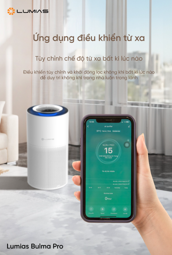Máy Lọc Không Khí Lumias Bulma Pro - 45W 50M2 13 Máy Lọc Không Khí Lumias Bulma Pro - 45W 50M2