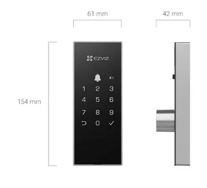 Khóa cửa thông minh EZVIZ DL03 Pro – Hỗ trợ mở khóa bằng vân tay, mật khẩu, thẻ từ và ứng dụng di động, kết nối Wi-Fi 2.4 GHz, tích hợp camera EZVIZ | AKIA