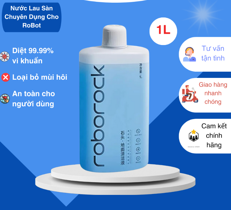 Nước Lau Sàn Roborock Dành Cho Robot Hút Bụi 1L - Chính Hãng 6 Nước Lau Sàn Roborock Dành Cho Robot Hút Bụi 1L - Chính Hãng