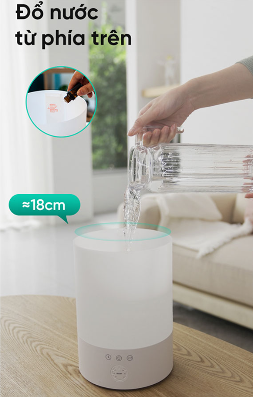 Máy Tạo Độ Ẩm Phun Sương Lumias Hul - 24W - Dung Tích 2,5L, 3 Chế Độ Phun Sương 7 Máy Tạo Độ Ẩm Phun Sương Lumias Hul - 24W - Dung Tích 2,5L, 3 Chế Độ Phun Sương