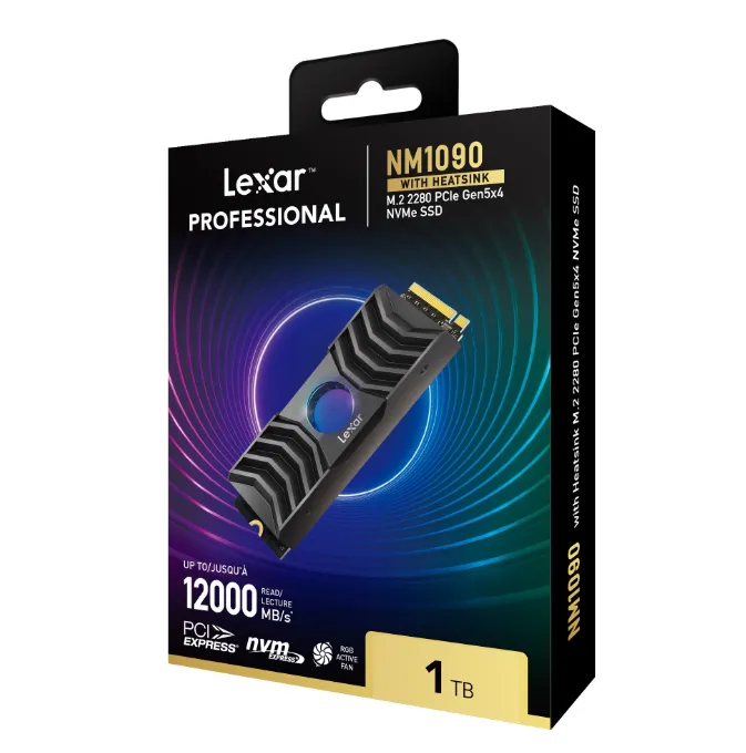Ổ CỨNG SSD LEXAR NM1090 1TB with Heatsink M.2 2280 PCIe Gen5x4 NVMe SSD | AKIA
