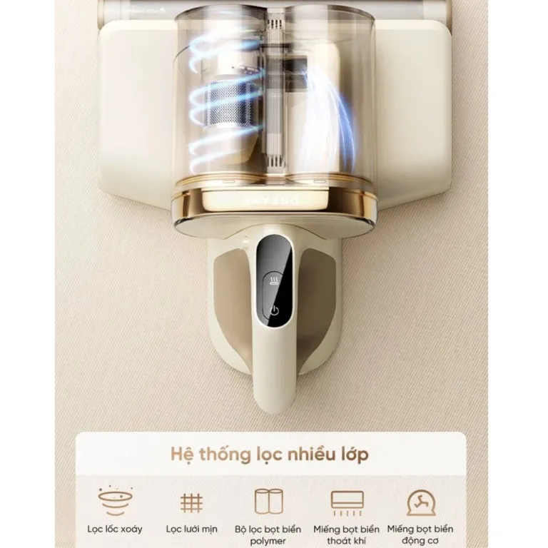 Máy hút bụi giường nệm Dreame D20 Pro – Công suất 520W – Lực hút 15.500 Pa | AKIA