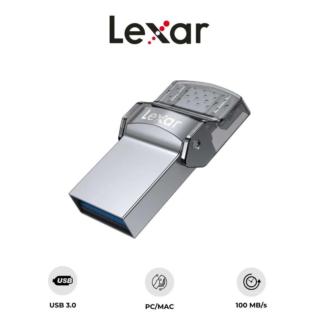 USB Lexar JumpDrive Dual Drive D35C 128GB – Type-C/Type-A (USB 3.0) | AKIA