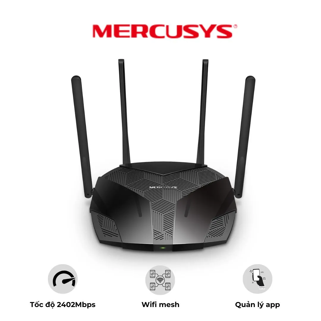 Router Wi-Fi 6 băng tần kép Mercusys MR80X – AX3000 | AKIA