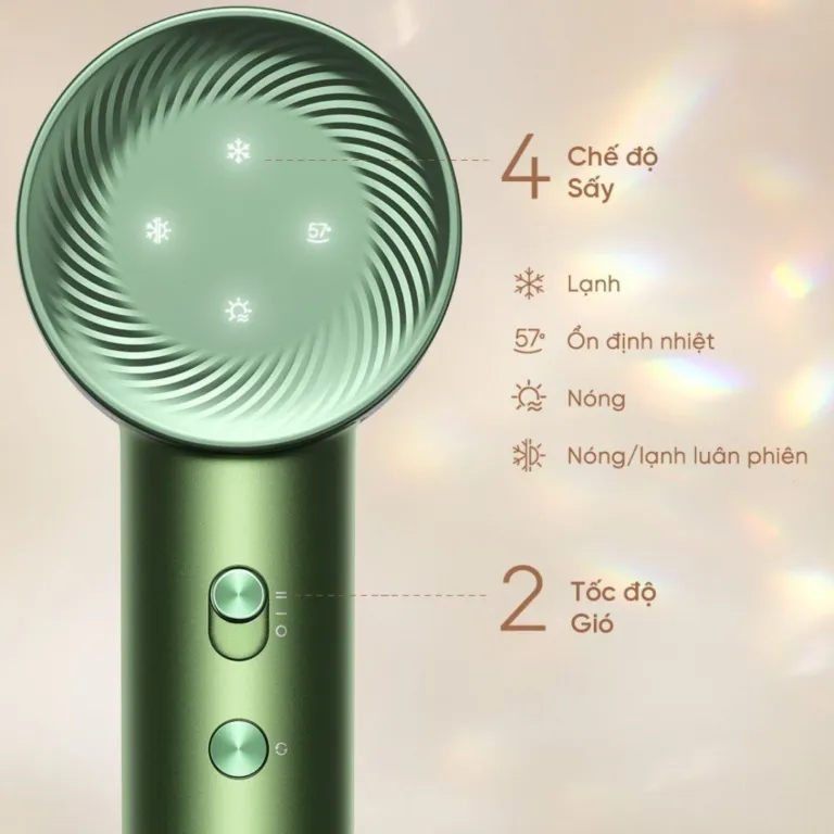 Máy sấy tóc tốc độ cao Dreame Hair Glory Master – Công suất 1.600W, 2 tốc độ, 4 chế độ sấy, Công nghệ ion âm, 3 đầu sấy chuyên dụng | AKIA