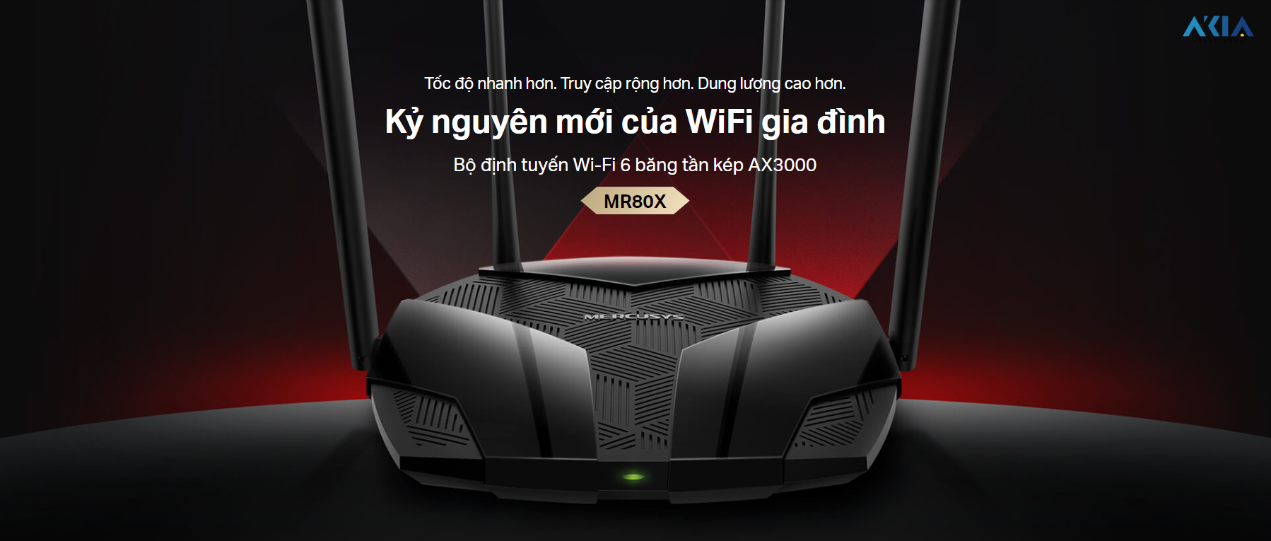 Router Wi-Fi 6 Băng Tần Kép Mercusys Mr80X – Ax3000 18 Router Wi-Fi 6 Băng Tần Kép Mercusys Mr80X – Ax3000