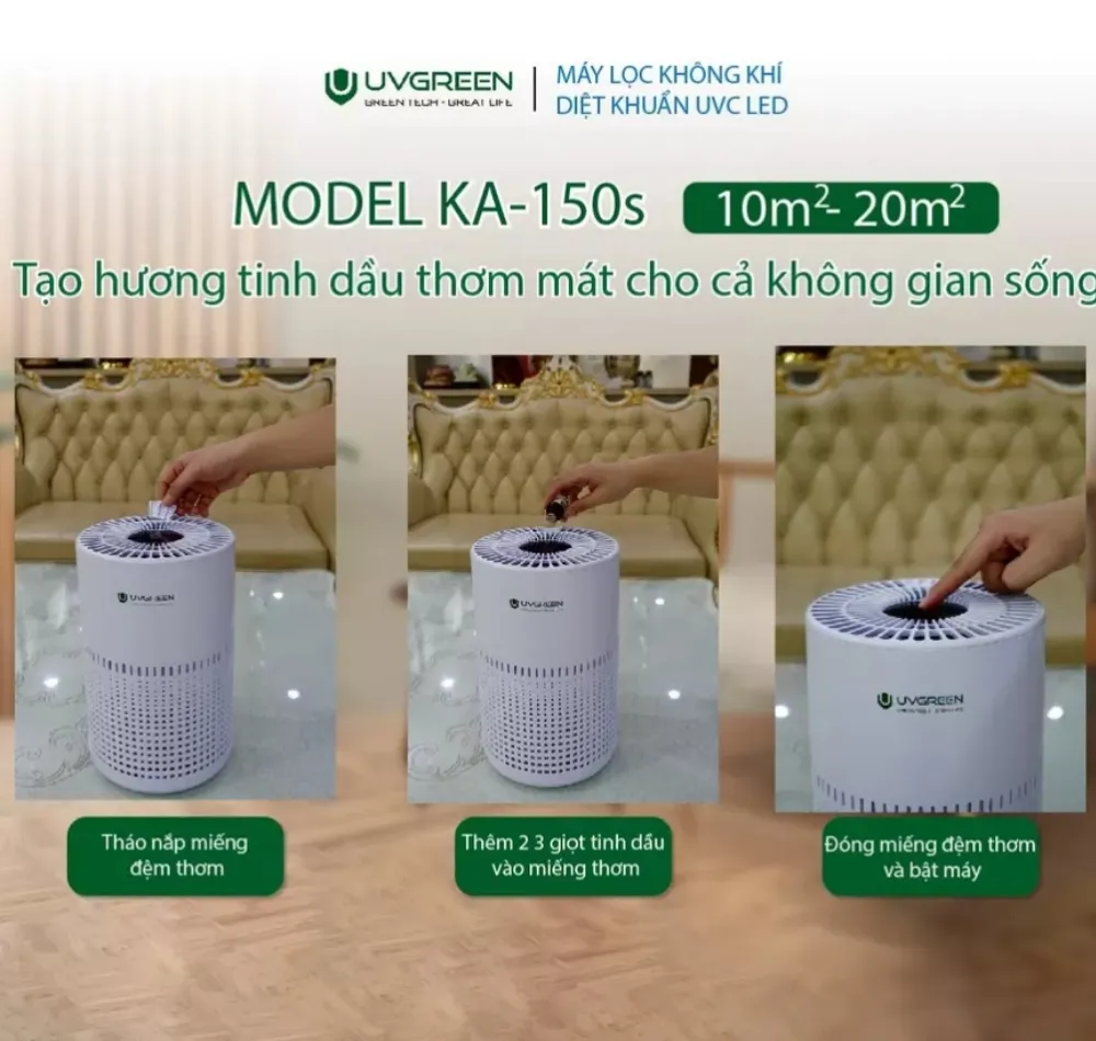 Máy Lọc Không Khí Diệt Khuẩn Uvgreen Ka150-S 12 Máy Lọc Không Khí Diệt Khuẩn Uvgreen Ka150-S - Akia Smart Home