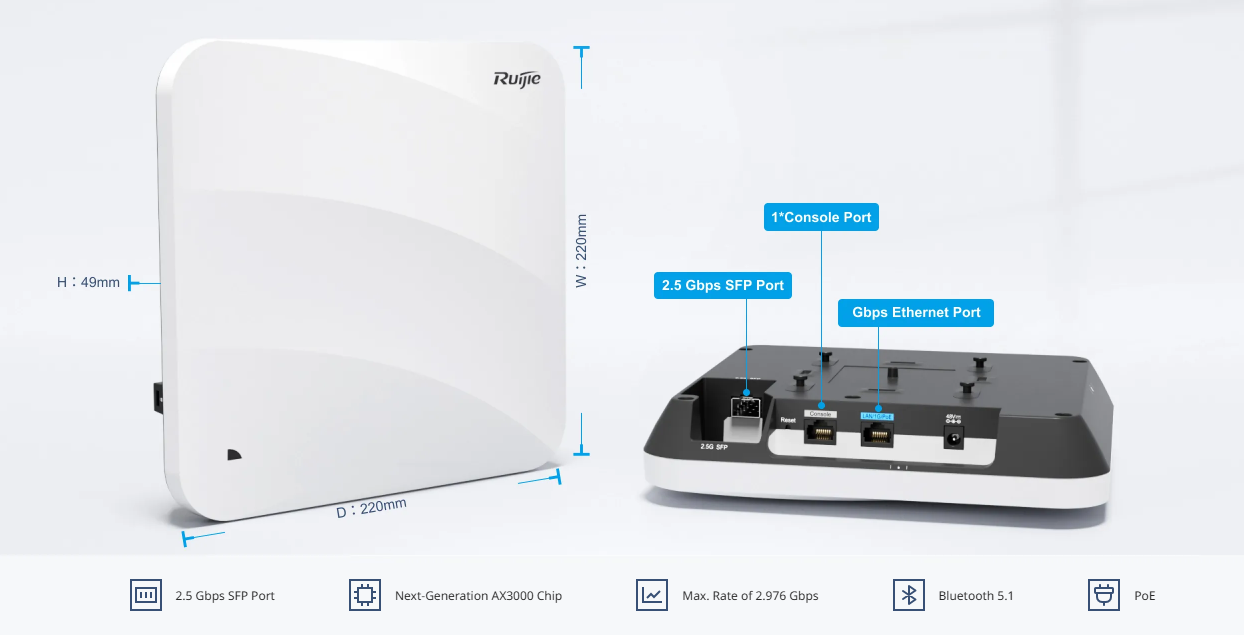 Bộ Phát Wifi Ruijie Rg-Ap820-L(V3) 6 Ruijie