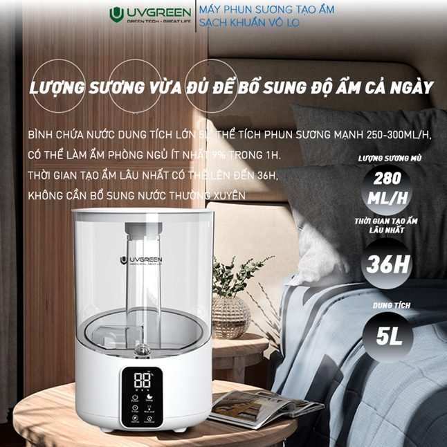 Máy Phun Sương Tạo Độ Ẩm Không Uvgreen Kh100/Kh200 34 Máy Phun Sương Tạo Độ Ẩm Không Uvgreen Kh100/Kh200