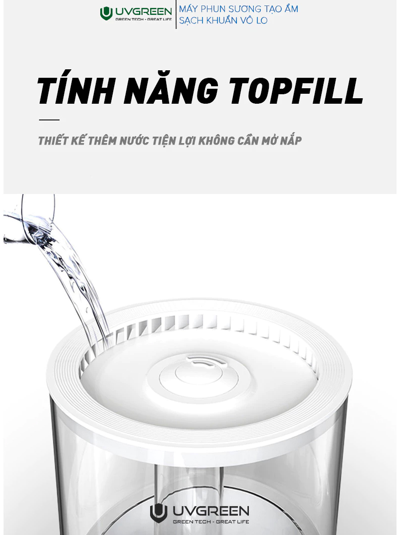 Máy Phun Sương Tạo Độ Ẩm Không Uvgreen Kh100/Kh200 38 Máy Phun Sương Tạo Độ Ẩm Không Uvgreen Kh100/Kh200