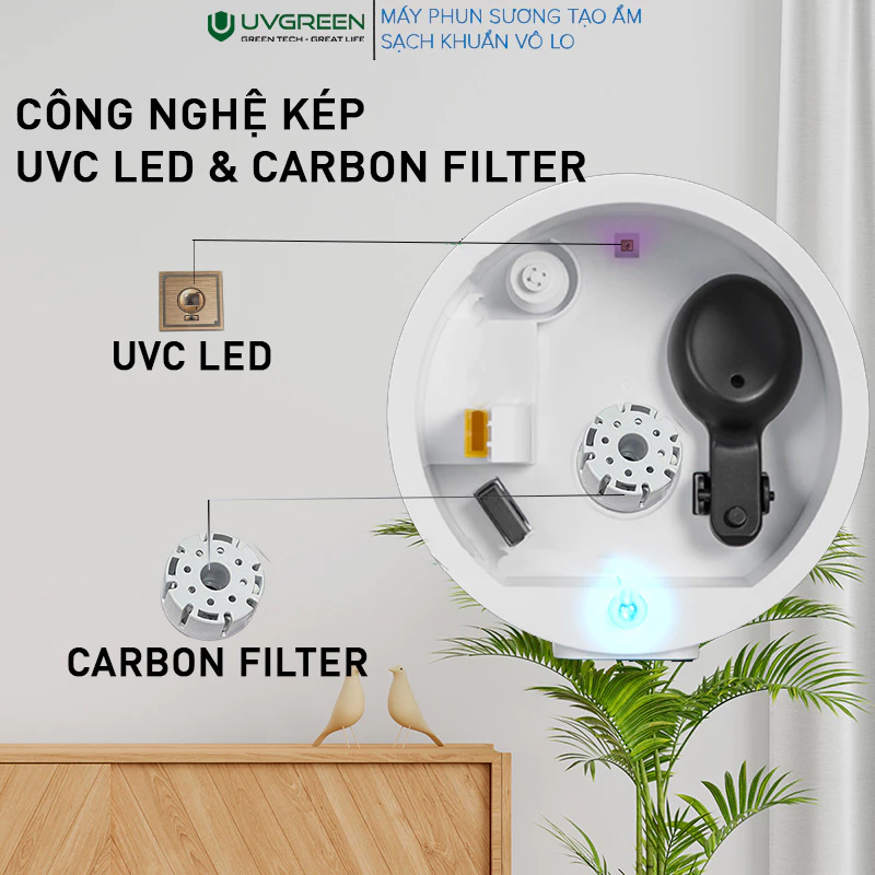 Máy Phun Sương Tạo Độ Ẩm Không Uvgreen Kh100/Kh200 41 Máy Phun Sương Tạo Độ Ẩm Không Uvgreen Kh100/Kh200