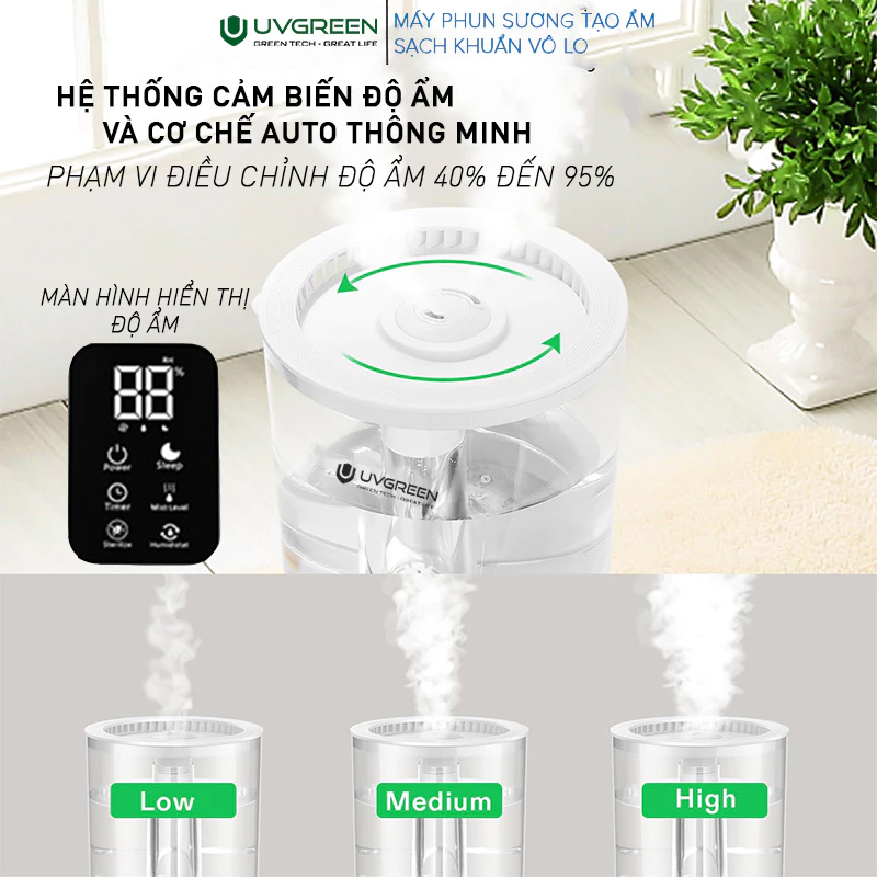 Máy Phun Sương Tạo Độ Ẩm Không Uvgreen Kh100/Kh200 42 Máy Phun Sương Tạo Độ Ẩm Không Uvgreen Kh100/Kh200