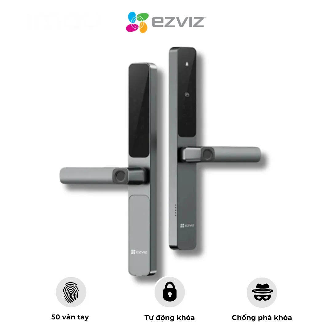 Khóa cửa vân tay Ezviz DL06 Pro – Mật mã – Thẻ từ – Cảm biến nhạy bén | AKIA