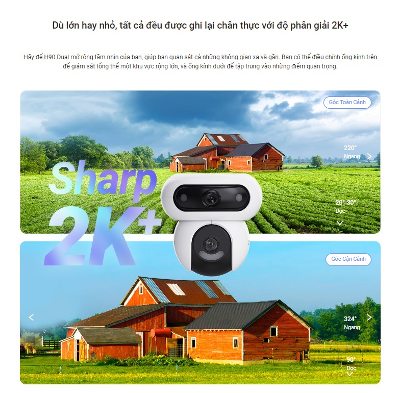 Camera Thông Minh 2 Mắt Ezviz H90 Dual 2K+ 7 Ezviz H90 Dual 2K+