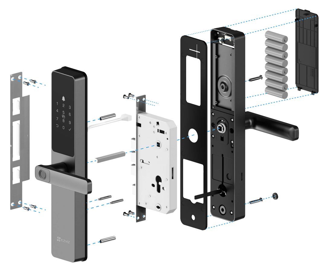 7 Bước Lắp Đặt Khoá Ezviz Dl05 Tại Nhà 11 Bước 3: Lắp Đặt Khoá Ezviz Dl05 Tại Nhà