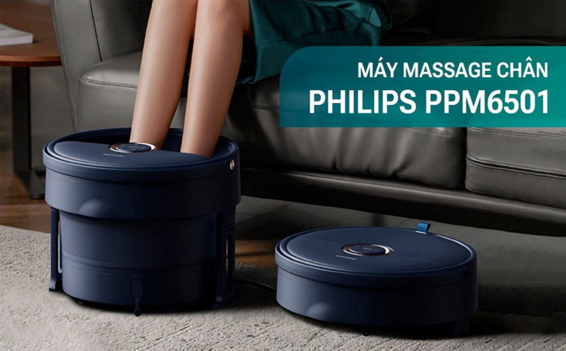 Bồn Ngâm Chân Massage Philips Ppm6501 Gấp Gọn 6 Bồn Ngâm Chân Massage Philips Ppm6501
