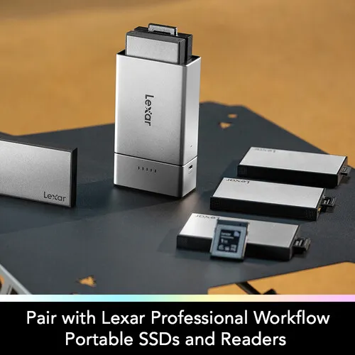 Đầu đọc thẻ nhớ Lexar Professional Workflow Go – Docking Station với Pin 5000mAh – Hỗ trợ SD – microSD – CFexpress | AKIA