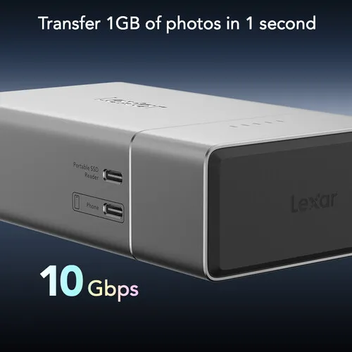 Đầu đọc thẻ nhớ Lexar Professional Workflow Go – Docking Station với Pin 5000mAh – Hỗ trợ SD – microSD – CFexpress | AKIA